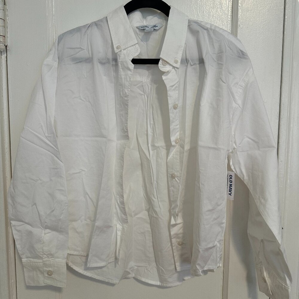 Old Navy boyfriend button-down shirt White *NWT*